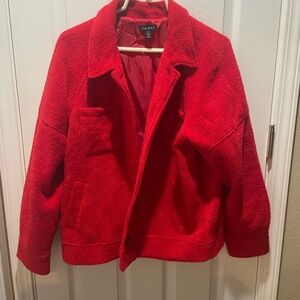 Tribal Women's Vibrant Red Teddy Jacket